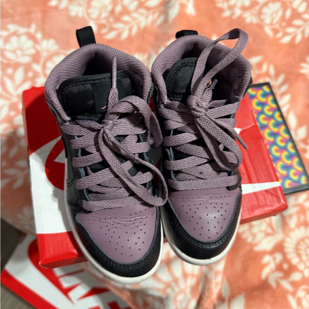 Nike Plum and Black High-Top Sneakers